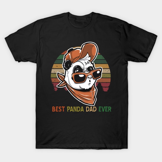 Best Panda   Dad Ever - Vintage Retro Panda    Father Gift Men T-Shirt by Rosomyat